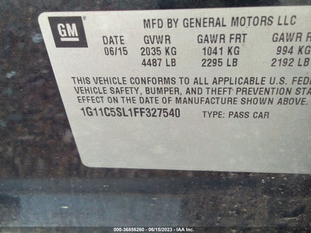 Chevrolet MALIBU LT 2015 1G11C5SL1FF327540 Image 11