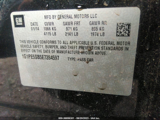 Chevrolet Cruze 2lt 2014 1G1PE5SB5E7284597 Image 15