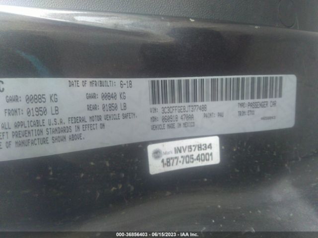 3C3CFFGE8JT377488 Fiat 500E