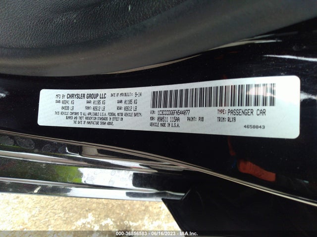 Chrysler 200 S 2015 1C3CCCDG6FN544077 Image 9
