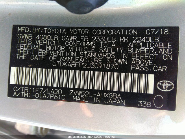 Toyota Prius Prime Plus/premium/advanced 2018 JTDKARFP2J3091870 Image 15
