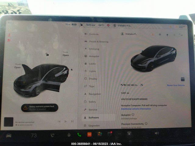 2023 Tesla 3, VIN: 5YJ3E1EA5PF499699