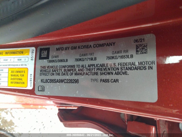 Chevrolet SPARK LS 2021 KL8CB6SA9MC228298 Image 9