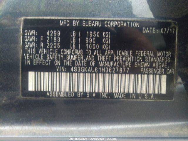 4S3GKAU61H3627877 Subaru Impreza Limited