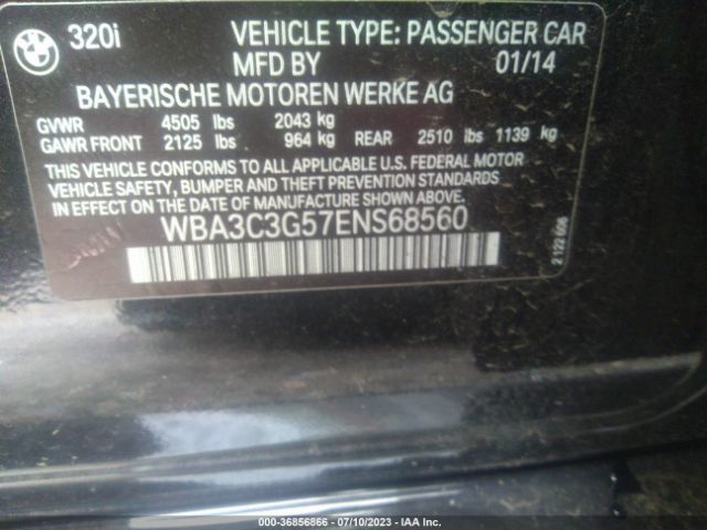 WBA3C3G57ENS68560 BMW 3 Series 320i Xdrive