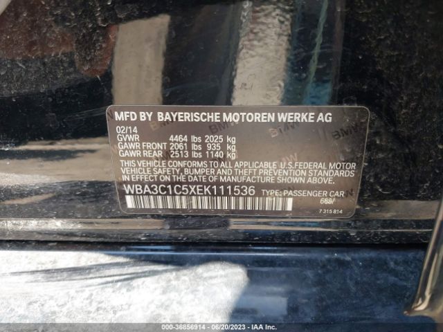 WBA3C1C5XEK111536 BMW 3 Series 328i