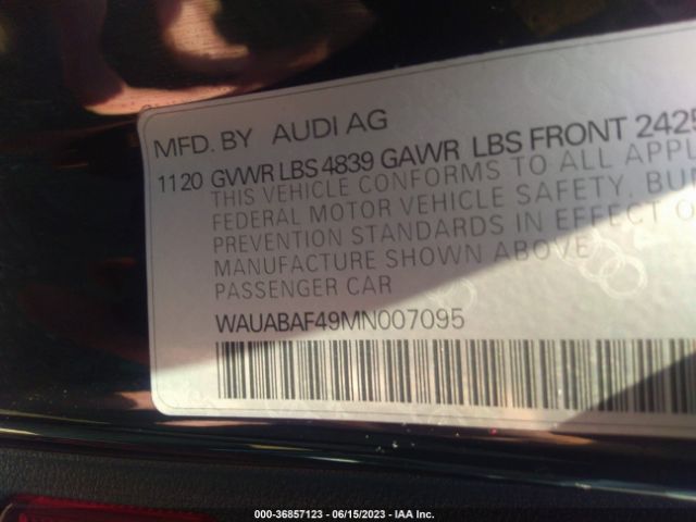 2021 AUDI A4 SEDAN WAUABAF49MN007095 Photo 8