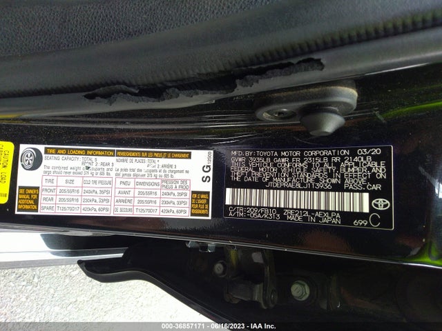 Toyota COROLLA LE 2020 JTDEPRAE8LJ113936 Image 16