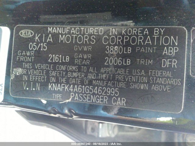 KNAFK4A61G5462995 KIA FORTE LX