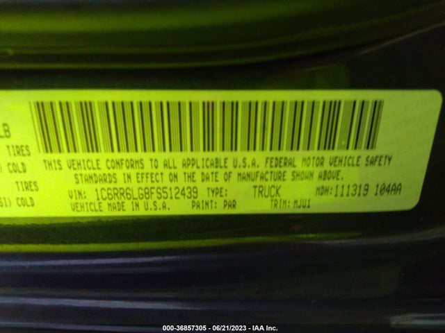 1C6RR6LG8FS512439 RAM 1500 Lone Star