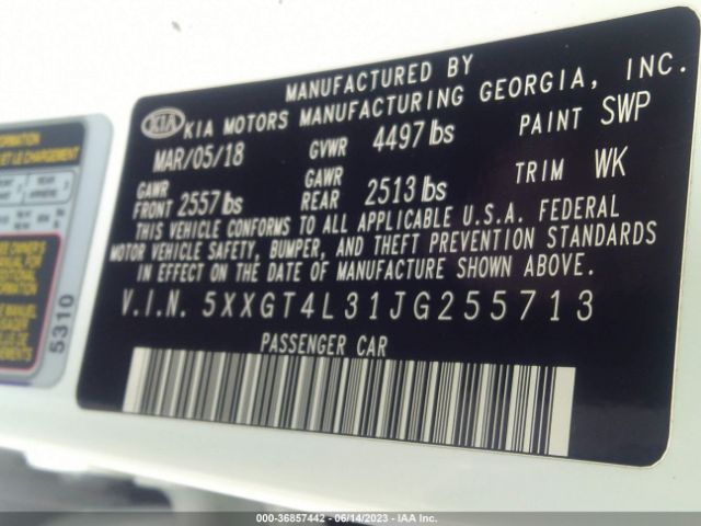 5XXGT4L31JG255713 KIA Optima S