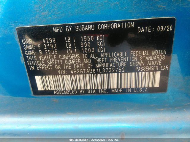 4S3GTAB61L3732752 Subaru Impreza