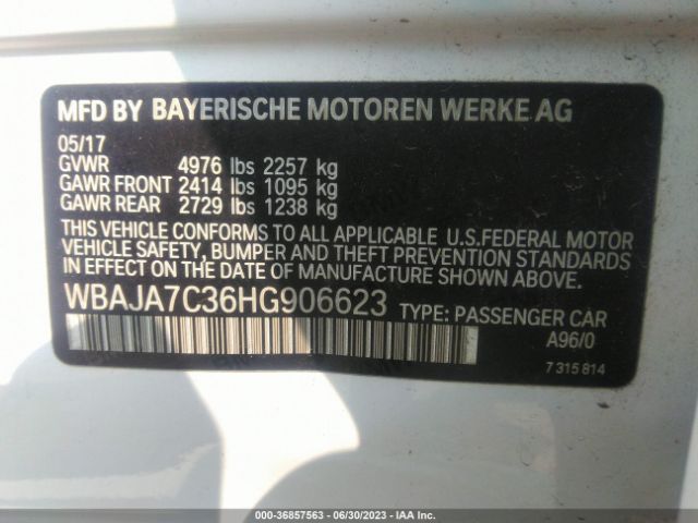 WBAJA7C36HG906623 BMW 5 Series 530i Xdrive
