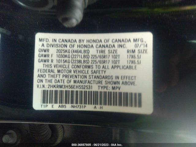 Honda CR-V EX 2014 2HKRM3H56EH552531 Image 9