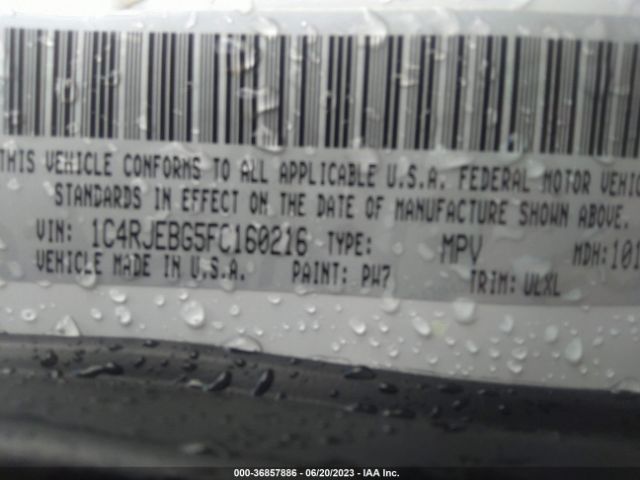 1C4RJEBG5FC160216 Jeep Grand Cherokee Limited
