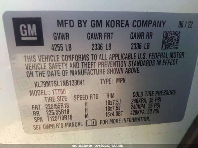Chevrolet Trailblazer Rs 2022 KL79MTSL1NB133041 Image 9