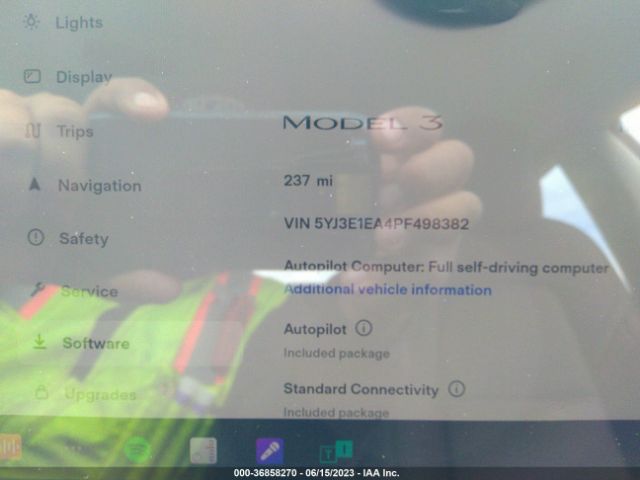 5YJ3E1EA4PF498382 Tesla MODEL 3