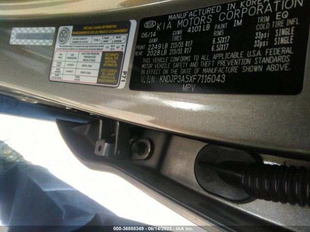 KNDJP3A5XF7116043 KIA SOUL +