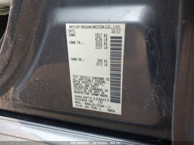 Nissan Altima 2.5 S 2018 1N4AL3AP7JC126077 Image 14