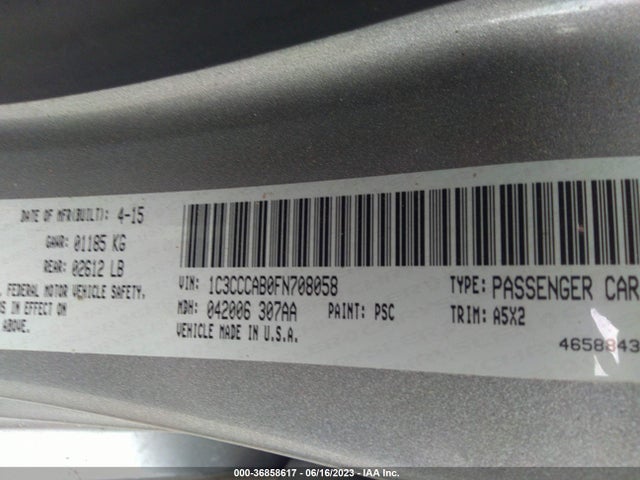 Chrysler 200 Limited 2015 1C3CCCAB0FN708058 Image 9