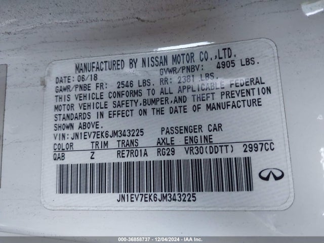 2018 INFINITI Q60 JN1EV7EK6JM343225 Photo 8