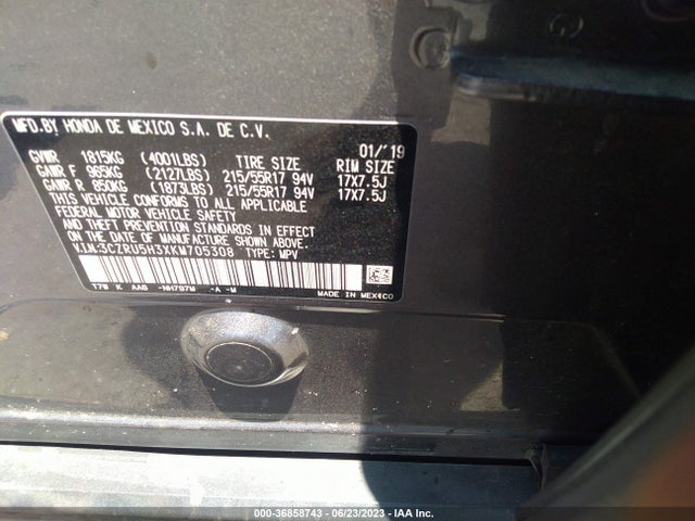 Honda HR-V LX 2019 3CZRU5H3XKM705308 Image 16