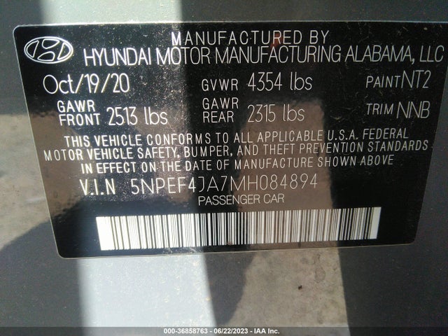 Hyundai SONATA SEL 2021 5NPEF4JA7MH084894 Image 9