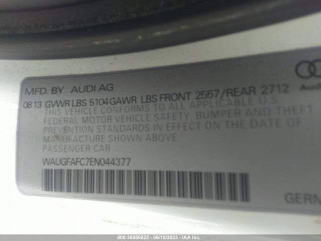 WAUGFAFC7EN044377 Audi A6 2.0t Premium Plus