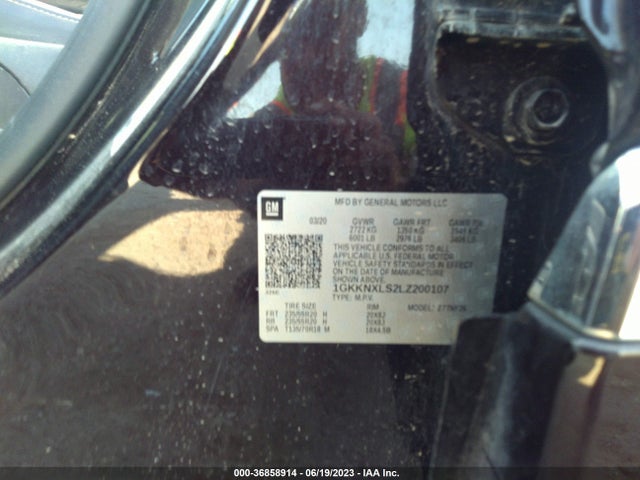 1GKKNXLS2LZ200107 GMC Acadia Denali