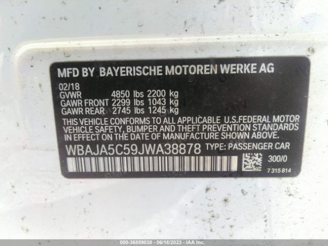 WBAJA5C59JWA38878 BMW 5 Series 530i