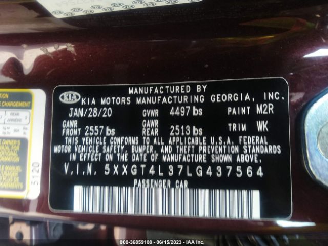5XXGT4L37LG437564 KIA Optima Lx