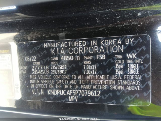 KNDPUCAF5P7079612 KIA Sportage Lx