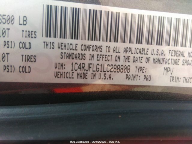 1C4RJFLG1LC288808 Jeep Grand Cherokee Trailhawk