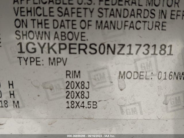 2022 Cadillac XT6, VIN: 1GYKPERS0NZ173181