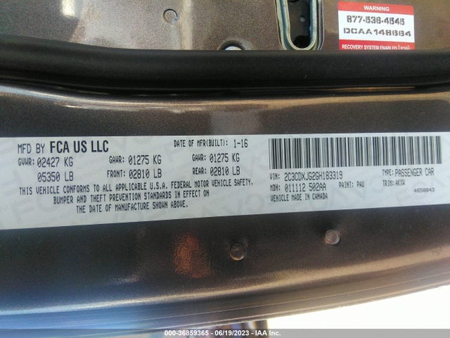 Dodge Charger Sxt 2016 2C3CDXJG2GH183319 Image 9