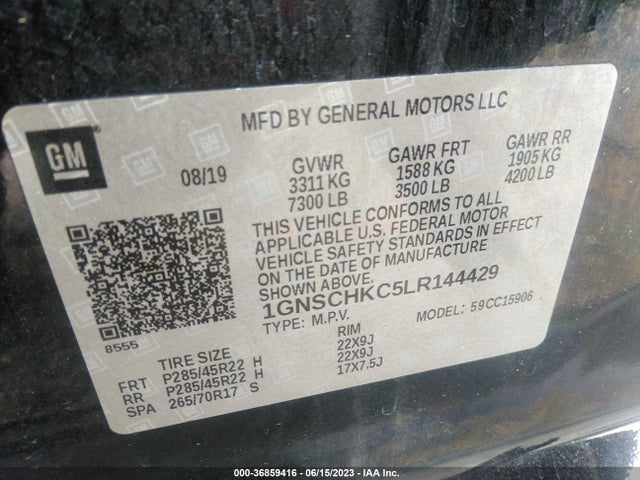 Chevrolet Suburban Lt 2020 1GNSCHKC5LR144429 Image 9