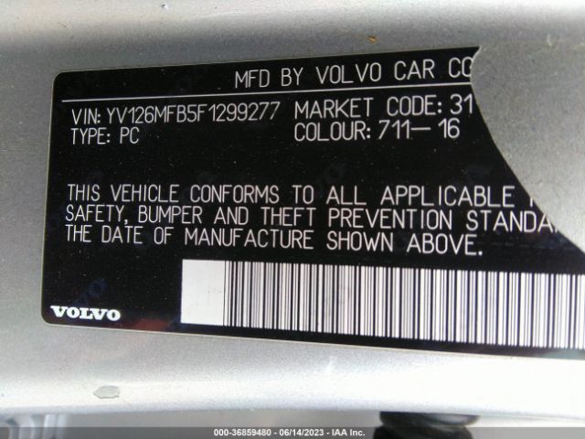 YV126MFB5F1299277 Volvo S60 T5 Drive-e Premier