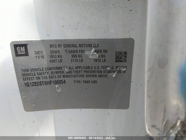 Chevrolet MALIBU LT 2017 1G1ZE5ST8HF186854 Image 16
