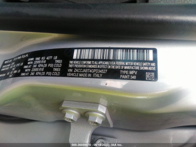 ZACCJABT4GPD34527 Jeep Renegade Latitude