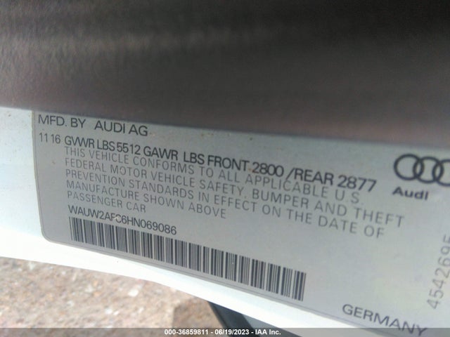 WAUW2AFC6HN069086 Audi A7 Premium Plus