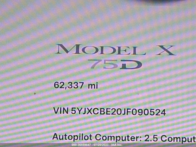 Tesla Model X 75d/100d/p100d 2018 5YJXCBE20JF090524 Image 6
