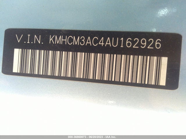 Продаж на аукціоні авто 2010 Hyundai Accent Gs, vin: KMHCM3AC4AU162926, номер лоту: 36860073