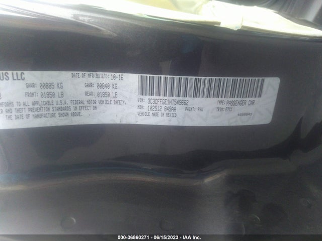 2017 Fiat 500e, VIN: 3C3CFFGE1HT549662