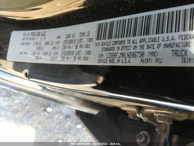 1C6SRFJM0LN206730 RAM 1500 Laramie