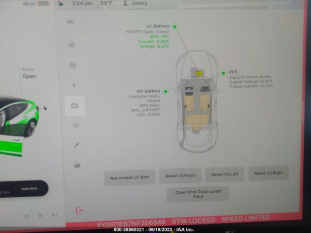 5YJ3E1EB7NF266848 Tesla Model 3 Long Range