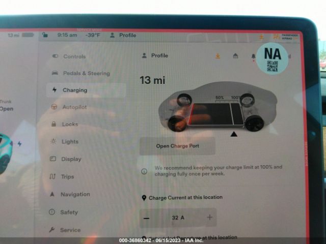 5YJ3E1EA7PF485206 Tesla MODEL 3