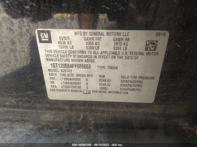 1GT120E84FF666653 GMC Sierra 2500hd Denali