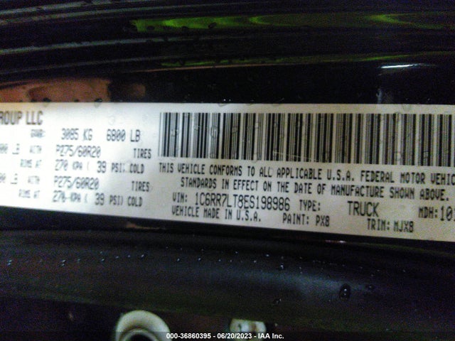 1C6RR7LT8ES198986 RAM 1500 Big Horn