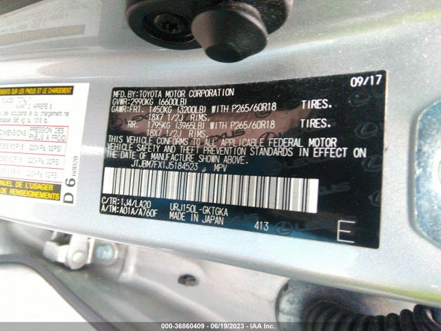 JTJBM7FX1J5184523 Lexus Gx Gx 460