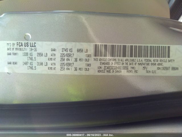 2C4RDGCG8HR616656 Dodge Grand Caravan Sxt